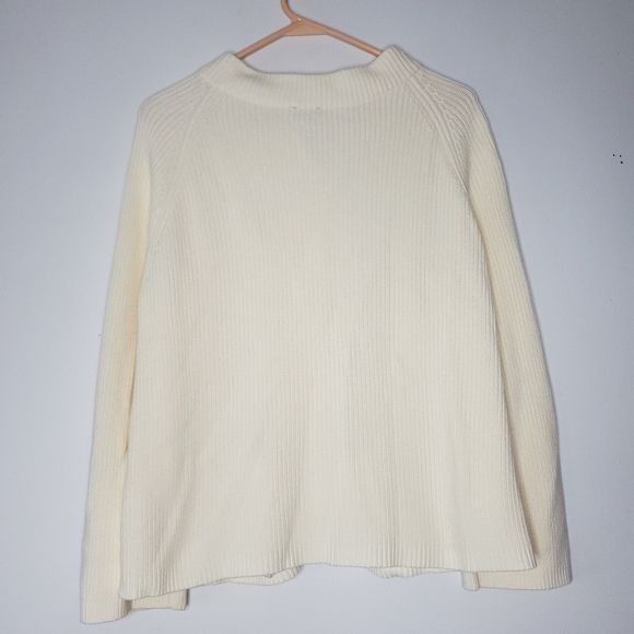Talbots Womens Knit Cardigan Sweater Size M Button Front Cream Neutral Old Money - Picture 9 of 12